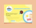 Breakfast time menu template