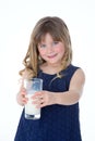 Breakfast time for young girl Royalty Free Stock Photo