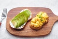 breakfast Toast egg and avocodo Royalty Free Stock Photo