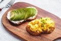 breakfast Toast egg and avocodo Royalty Free Stock Photo