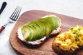breakfast Toast egg and avocodo Royalty Free Stock Photo