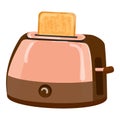 Breakfast toaster icon cartoon vector. Bread machine