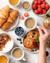 Breakfast top view Royalty Free Stock Photo