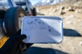 Breakfast for tourist in foiled pack in winter in Zero Point at Lachung. North Sikkim, India