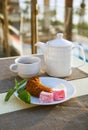 Breakfast with turkish delight Royalty Free Stock Photo