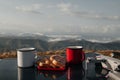 breakfast for two with mountain view