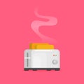 Breakfast vector illustration. Toaster flat vector icon