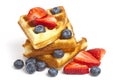 Breakfast waffles with berries