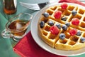 Breakfast waffles