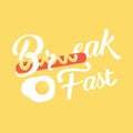 Breakfast Word Egg Icon Concept