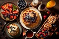 Breakfasts and brunches. AI Generated