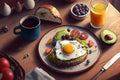 Breakfasts and brunches. AI Generated