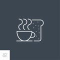 Breakfat Related Vector Line Icon. Royalty Free Stock Photo