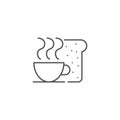 Breakfat Related Vector Line Icon. Royalty Free Stock Photo