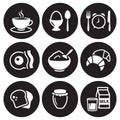 Breakfest icons set Royalty Free Stock Photo