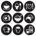 Breakfest icons set