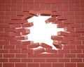 Breaking Brick Wall Royalty Free Stock Photo