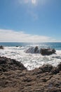 Breaking waves at Cerritos Beach between Todos Santos and Cabo San Lucas in Baja California Mexico Royalty Free Stock Photo