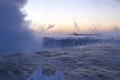 Breaking Dawn at Horseshoe Falls in Winter Royalty Free Stock Photo