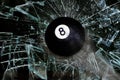 Breaking Eight Ball. Royalty Free Stock Photo