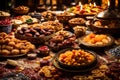 breaking feast table in ramadan ul mubarak Royalty Free Stock Photo