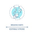 Breaking habits concept icon