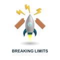 Breaking Limits icon. 3d illustration from performance collection. Creative Breaking Limits 3d icon for web design