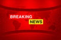 3d rendered modern breaking news background with world map.