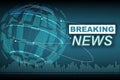 Breaking news background with planet Royalty Free Stock Photo