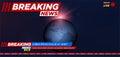 Breaking news background with planet Royalty Free Stock Photo