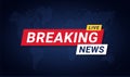 Breaking news banner template. Breaking news background for screensaver, lower third