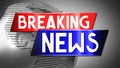 Breaking news banner with world map in background Royalty Free Stock Photo