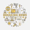 Breaking news colorful illustration