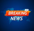 Breaking News Concept Screen TV Card Background. Vector