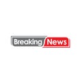 Breaking news logo icon for News Entertaining show sign banner vector illustration Royalty Free Stock Photo