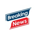 Breaking news logo icon for News Entertaining show sign banner vector illustration Royalty Free Stock Photo