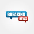 Breaking news logo vector 4 Royalty Free Stock Photo