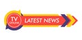 Breaking news. Lower third TV news bar vector illustration. Live news. Banner for broadcasting television video template