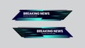 Breaking news lower third vector blue futuristic design template