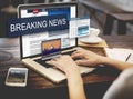 Breaking News Media Announcement Social Concept Royalty Free Stock Photo