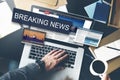 Breaking News Media Announcement Social Concept Royalty Free Stock Photo