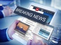 Breaking News Media Announcement Social Concept Royalty Free Stock Photo