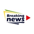 Breaking news minimalistic logo icon Royalty Free Stock Photo