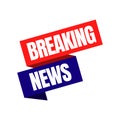 Breaking news minimalistic logo icon for News Entertaining show sign banner vector illustration Royalty Free Stock Photo