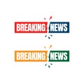 Breaking news minimalistic logo icon for News Entertaining show sign banner vector illustration Royalty Free Stock Photo