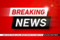 Breaking news style font Royalty Free Stock Photo