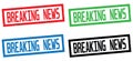 BREAKING NEWS text, on rectangle border stamp sign. Royalty Free Stock Photo