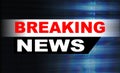 Breaking news world economic crisis red headline Royalty Free Stock Photo