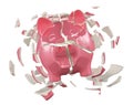 Breaking Piggy Bank Royalty Free Stock Photo