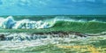 Breaking Surf Seascape. Royalty Free Stock Photo